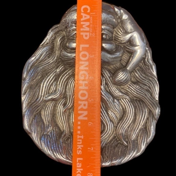 Silvertone Santa trinket candy dish vintage - Picture 4 of 9